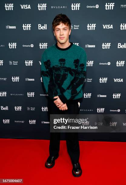 Connor Jessup attends the "Wildcat" premiere during the 2023 Toronto International Film Festival at Royal Alexandra Theatre on September 11, 2023 in...