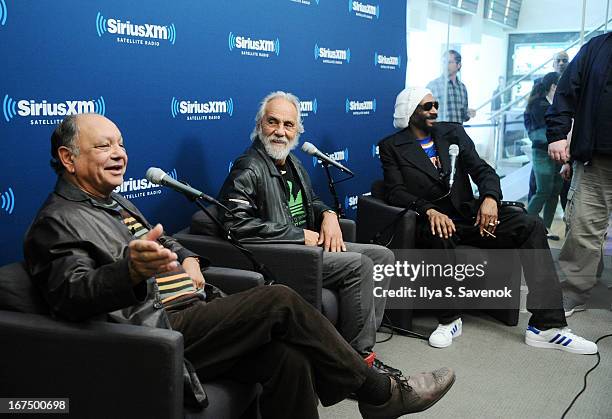 Rapper and record producer Snoop Lion makes a surprise visit to "SiriusXM's Town Hall with Cheech & Chong" moderated by Artie Lange at the SiriusXM...