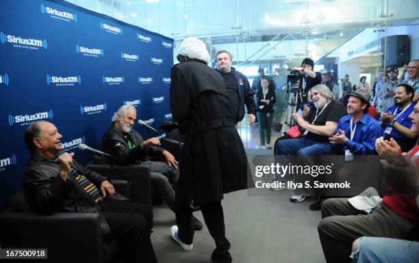 Rapper and record producer Snoop Lion makes a surprise visit to "SiriusXM's Town Hall with Cheech & Chong" moderated by Artie Lange at the SiriusXM...