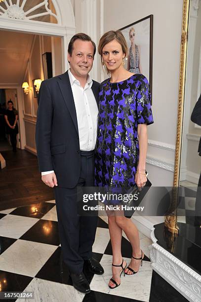 Jamie Alsop and Jacquetta Wheeler attend the Frocks and Rocks party hosted by Alice Temperley and Jade Jagger on April 25, 2013 in London, England.