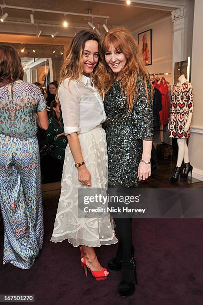 Alice Temperley and Charlotte Tilbury attend the Frocks and Rocks party hosted by Alice Temperley and Jade Jagger on April 25, 2013 in London,...