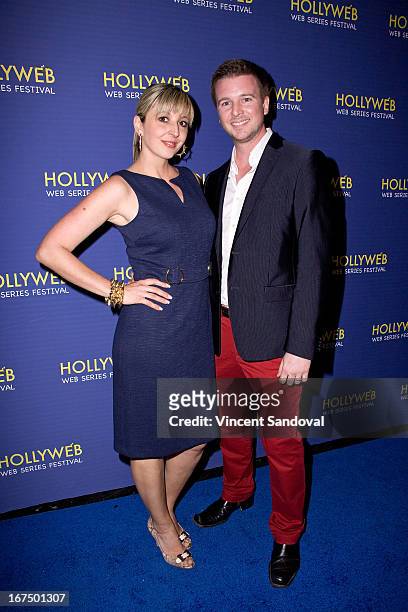 Barbara Caruso and Michael Caruso attend the 2nd annual HollyWeb Festival at Avalon on April 7, 2013 in Hollywood, California.