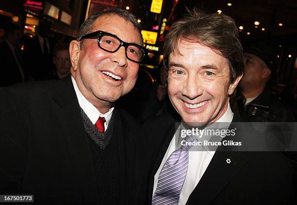 Sandy Gallin and Martin Short attend the "I'll Eat You Last: A Chat With Sue Mengers" Broadway opening night at The Booth Theater on April 24, 2013...