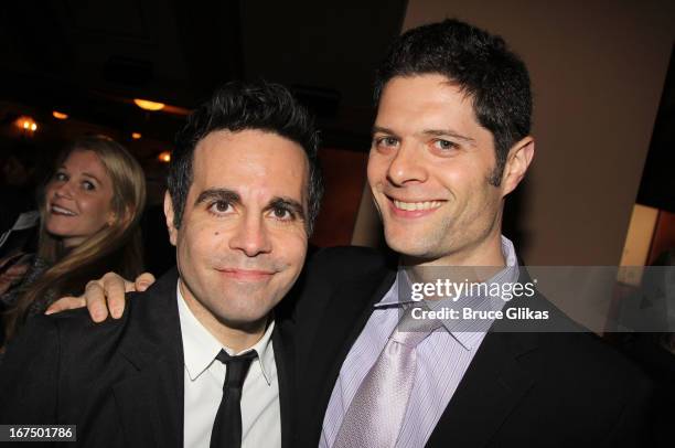 Mario Cantone, Tom Kitt attend the "I'll Eat You Last: A Chat With Sue Mengers" Broadway opening night at The Booth Theater on April 24, 2013 in New...