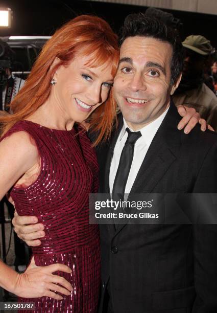 Kathy Griffin and Mario Cantone attend the "I'll Eat You Last: A Chat With Sue Mengers" Broadway opening night at The Booth Theater on April 24, 2013...