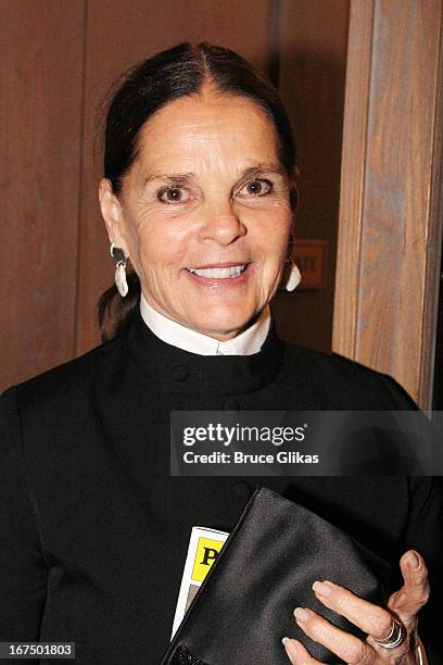 Ali MacGraw attends the "I'll Eat You Last: A Chat With Sue Mengers" Broadway opening night at The Booth Theater on April 24, 2013 in New York City.