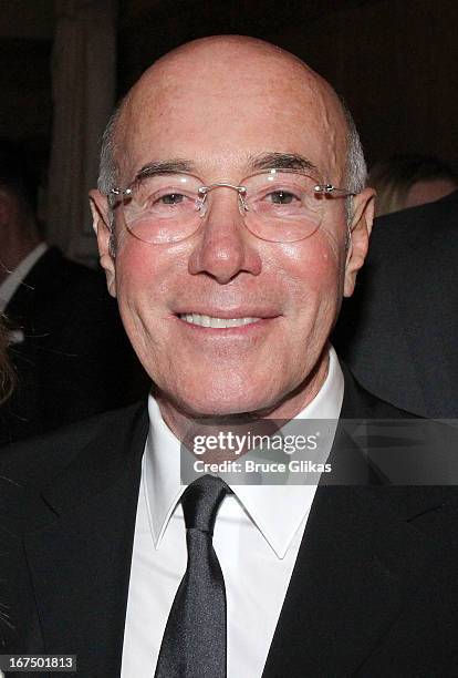 David Geffen attends the "I'll Eat You Last: A Chat With Sue Mengers" Broadway opening night at The Booth Theater on April 24, 2013 in New York City.