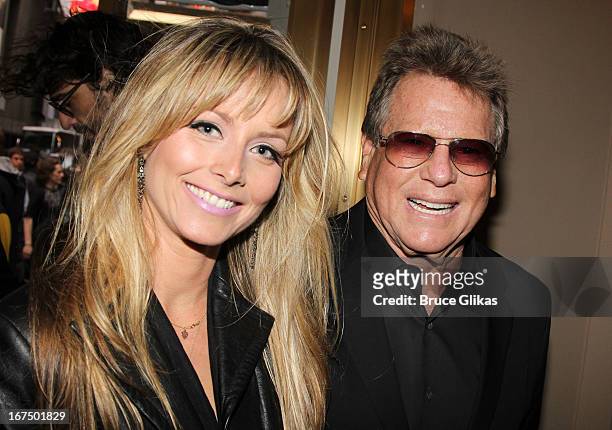 Marketa Janska and Ryan O'Neal attend the "I'll Eat You Last: A Chat With Sue Mengers" Broadway opening night at The Booth Theater on April 24, 2013...