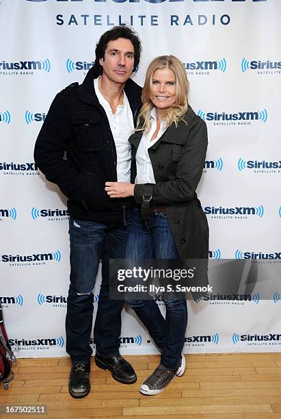 Bobby Williams and Mariel Hemingway visit the SiriusXM Studios on April 25, 2013 in New York City.