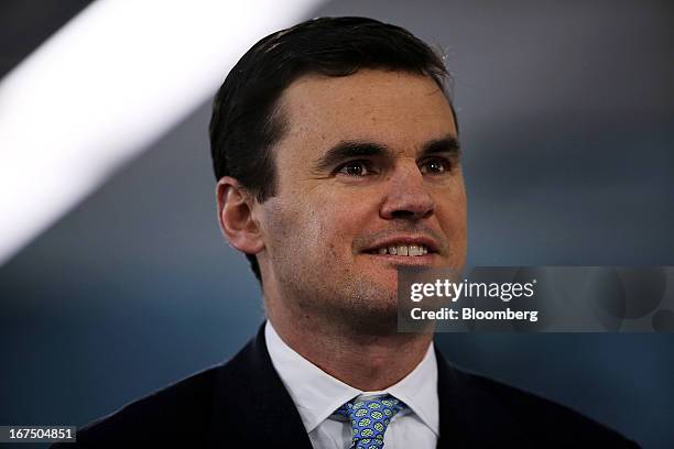 Paul Hickey, co-founder Of Bespoke Investment Group LLC, smiles during a Bloomberg Television interview in New York, U.S., on Thursday, April 25,...