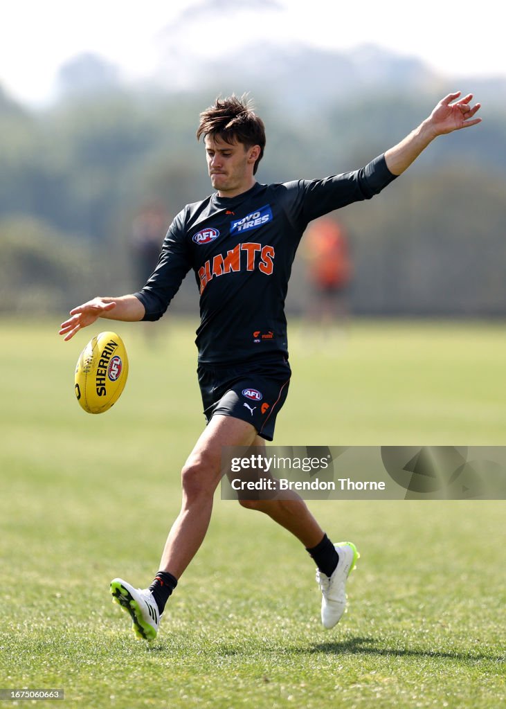 Gws Training Jason Gillbee of the Giants trains during the Greater Western Sydney ...