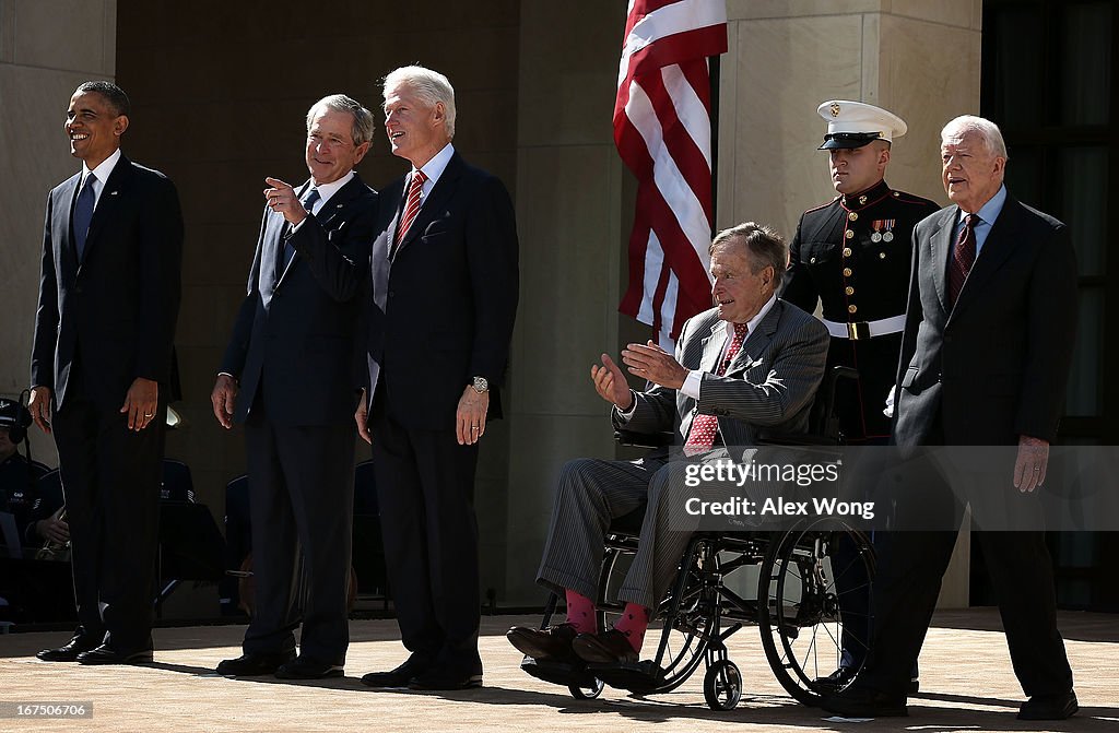 George W. Bush Library Dedication Attended By President Obama And Former Presidents