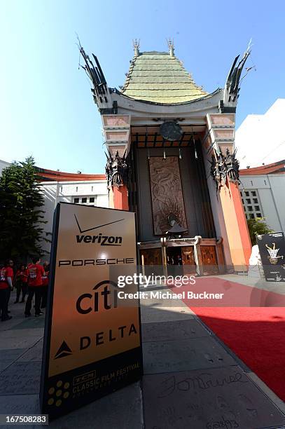 General view of the atmosphere at the "Funny Girl" screening during the 2013 TCM Classic Film Festival Opening Night at TCL Chinese Theatre on April...