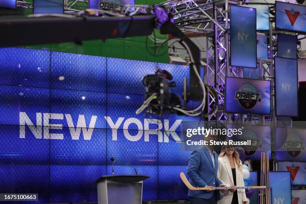 New York selects Brooke Hobson at the inaugural Professional Women's Hockey League Draft at CBC's headquarters in Toronto. September 18, 2023.