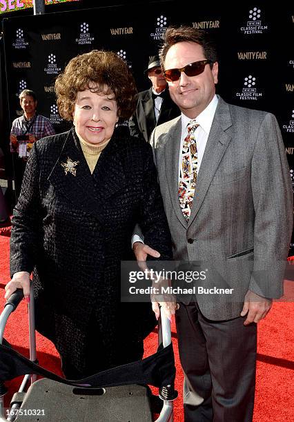 Actress Jane Withers and Matt McKim attend the "Funny Girl" screening during the 2013 TCM Classic Film Festival Opening Night at TCL Chinese Theatre...