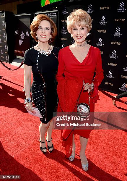 Actress Kat Kramer and Karen Sharpe-Kramer attend the "Funny Girl" screening during the 2013 TCM Classic Film Festival Opening Night at TCL Chinese...