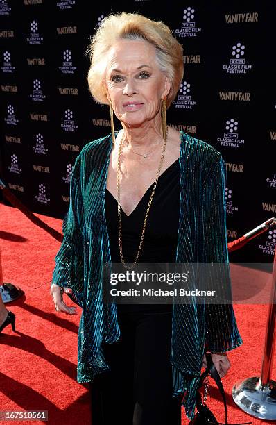 Actress Tippi Hedren attends the "Funny Girl" screening during the 2013 TCM Classic Film Festival Opening Night at TCL Chinese Theatre on April 25,...