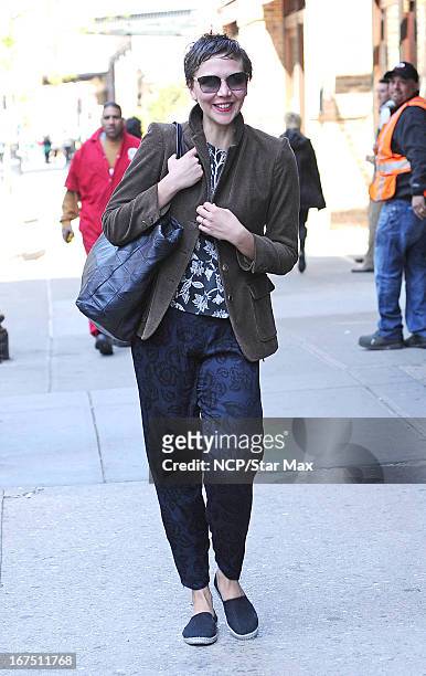 Actress Maggie Gyllenhaal as seen on April 24, 2013 in New York City.