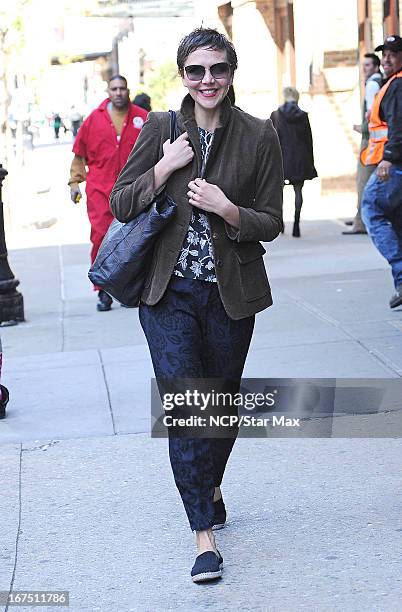 Actress Maggie Gyllenhaal as seen on April 24, 2013 in New York City.