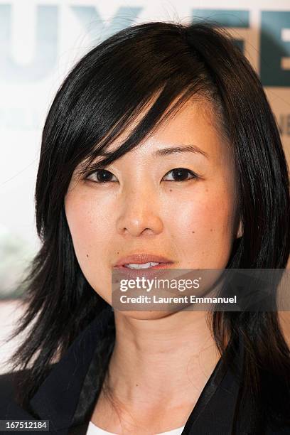 Actress Linh-dan Pham attends 'Les Yeux Fermes' Paris premiere at Cinema Le Saint Andre Des Arts on April 25, 2013 in Paris, France.