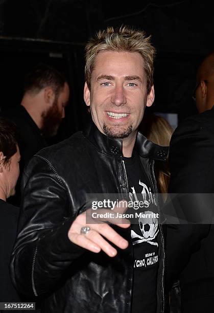 Musician Chad Kroeger of Nickelback arrives for Avril Lavigne secret performance at The Viper Room on April 25, 2013 in West Hollywood, California.