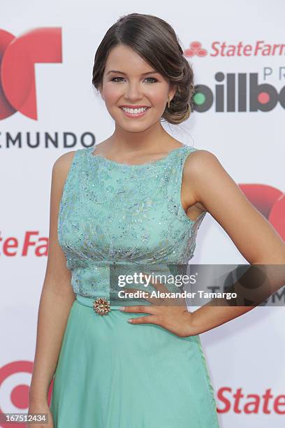 Ana Carolina Grajales arrives at Billboard Latin Music Awards 2013 at Bank United Center on April 25, 2013 in Miami, Florida.