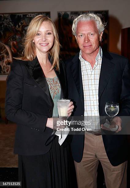 Actress Lisa Kudrow and husband Michel Stern attend P.S. ARTS Presents: LA Modernism Show Opening Night at The Barker Hanger on April 25, 2013 in...