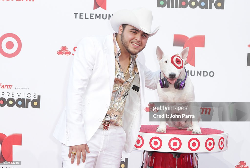 Target's Beloved Bull Terrier Mascot Bullseye Hits The 2013 Billboard Latin Music Awards Red Carpet