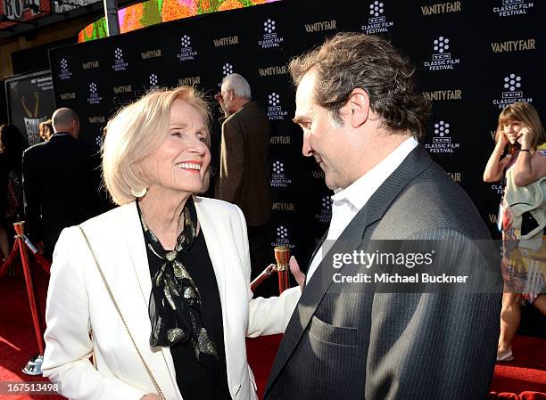 Actress Eva Marie Saint and General Manager of TCM Jeff Gregor attend the "Funny Girl" screening during the 2013 TCM Classic Film Festival Opening...