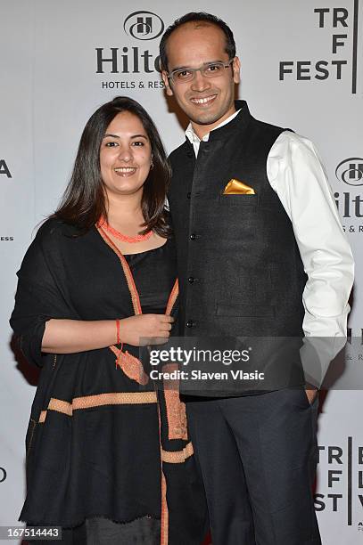 Directors Deepti Kakkar and Fahad Mustafa attend the TFF Awards Night during the 2013 Tribeca Film Festival on April 25, 2013 in New York City.