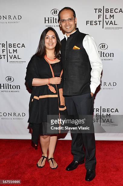 Directors Deepti Kakkar and Fahad Mustafa attend the TFF Awards Night during the 2013 Tribeca Film Festival on April 25, 2013 in New York City.