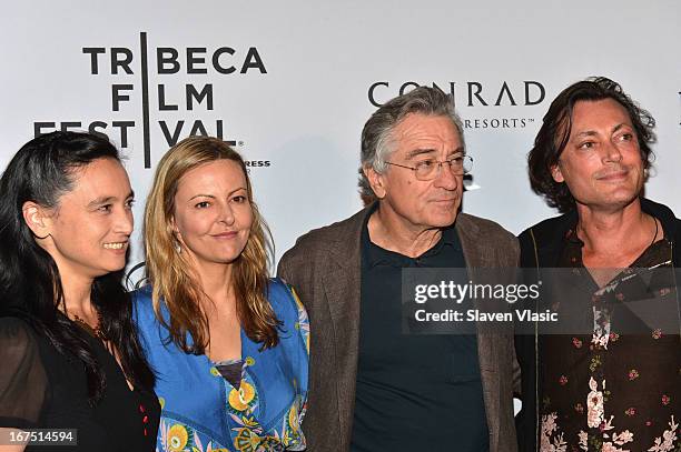 Caitlin Yeo, Sylvia Wilczynski, Robert De Niro and Kim Mordaunt attend the TFF Awards Night during the 2013 Tribeca Film Festival on April 25, 2013...