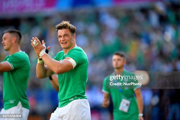 Bordeaux, France - 9 September 2023; Josh van der Flier of Ireland in action during the 2023 Rugby World Cup Pool B match between Ireland and Romania...