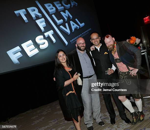 Deepti, Lepold, Fahad Mustafa and Egon attend the TFF Awards Night during the 2013 Tribeca Film Festival on April 25, 2013 in New York City.