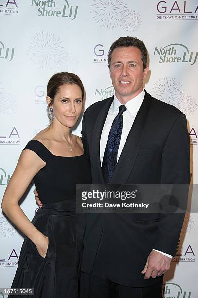 Chris Cuomo and wife attend the 2013 North Shore-LIJ Health System Gala at the Intrepid Sea-Air-Space Museum on April 25, 2013 in New York City.