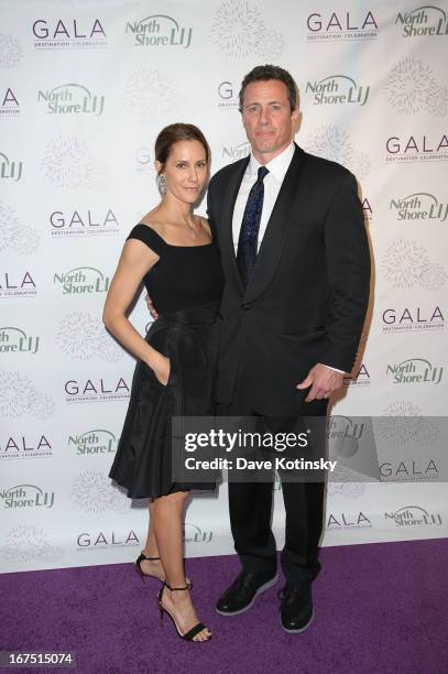 Chris Cuomo and wife attend the 2013 North Shore-LIJ Health System Gala at the Intrepid Sea-Air-Space Museum on April 25, 2013 in New York City.