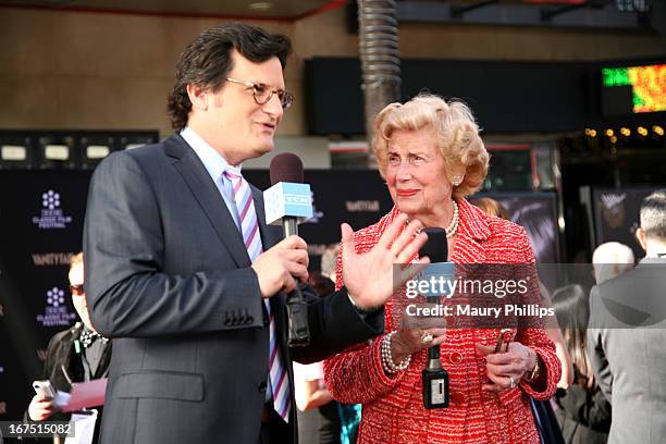 Host Ben Mankiewicz and actress Jacqueline White attend the "Funny Girl" screening during the 2013 TCM Classic Film Festival Opening Night at TCL...