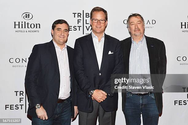 Jon Patricof, Stuart Foster and Geoff Gilmore attend the TFF Awards Night during the 2013 Tribeca Film Festival on April 25, 2013 in New York City.