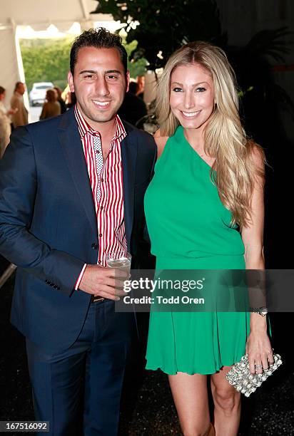 Personalities Josh Altman and Heather Bilyeu attend P.S. ARTS Presents: LA Modernism Show Opening Night at The Barker Hanger on April 25, 2013 in...