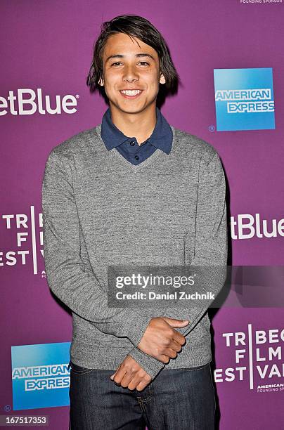 Skateboarder Sean Malto attends the premiere of "The Motivation" during the 2013 Tribeca Film Festival at SVA Theater on April 25, 2013 in New York...