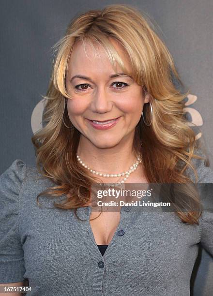 Actress Megyn Price attends the Los Angeles Modernism Show & Sale at Barker Hangar on April 25, 2013 in Santa Monica, California.