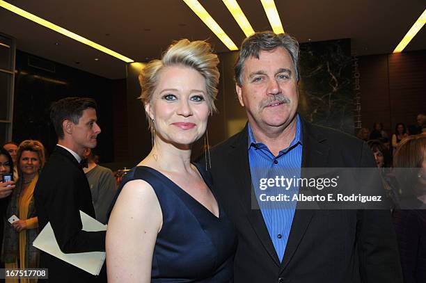 Actress Trine Dyrholm and Sony Pictures Classics Co-President Tom Bernard arrive to the premiere of Sony Pictures Classics' "Love Is All You Need" at...
