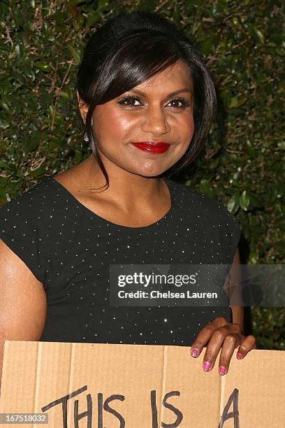 Actress Mindy Kaling attends the Second Annual Hilarity For Charity benefiting The Alzheimer's Association at the Avalon on April 25, 2013 in...