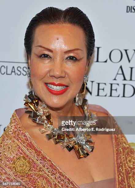 Designer Sue Wong arrives to the premiere of Sony Pictures Classics' "Love Is All You Need" at Linwood Dunn Theater at the Pickford Center for Motion...