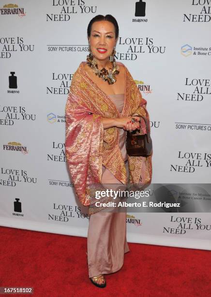 Designer Sue Wong arrives to the premiere of Sony Pictures Classics' "Love Is All You Need" at Linwood Dunn Theater at the Pickford Center for Motion...