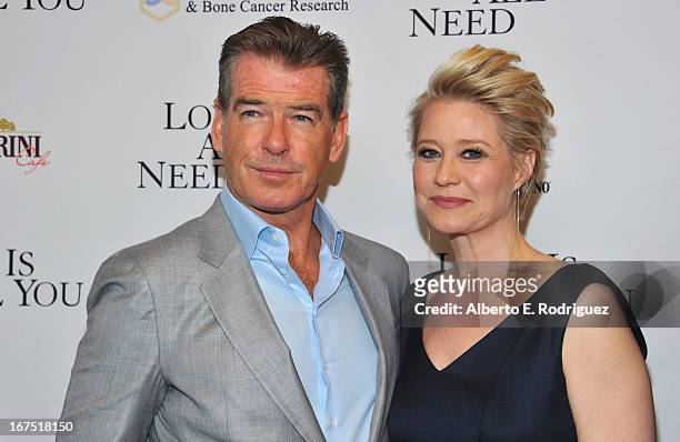 Actors Pierce Brosnan and Trine Dyrholm arrive to the premiere of Sony Pictures Classics' "Love Is All You Need" at Linwood Dunn Theater at the...