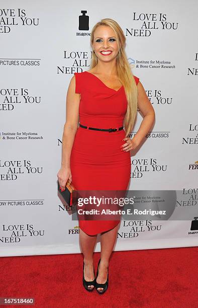 Actress Carly Turner arrives to the premiere of Sony Pictures Classics' "Love Is All You Need" at Linwood Dunn Theater at the Pickford Center for...