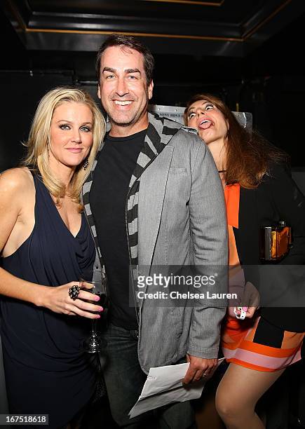 Tiffany Riggle, Rob Riggle, and Nia Vardalos attend the Second Annual Hilarity For Charity benefiting The Alzheimer's Association at the Avalon on...