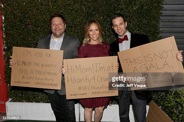 Hilarity for Charity board members Raffi Adlan, Tum Cohl, and Matthew Bass attend the Second Annual Hilarity For Charity benefiting The Alzheimer's...