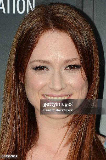 Actress Ellie Kemper arrives at the Giorgio Armani party to celebrate Paris Photo Los Angeles Vernissage opening night at Paramount Studios on April...
